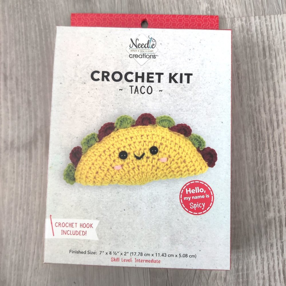 Crochet Kit to make Taco - Crochet hook included Skill Level: Intermediate NWOT